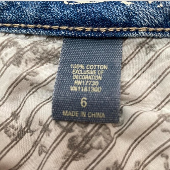 Vintage Denim Jeans Size 6 Converse One Star distressed embellished - Picture 8 of 8